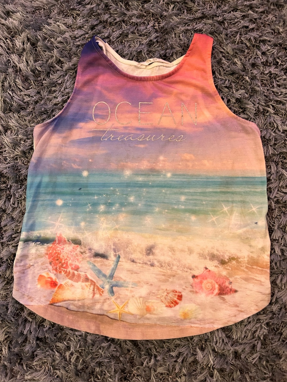 H&M Ocean Treasures Girls' Beach-Print Tank Top - Multicolor